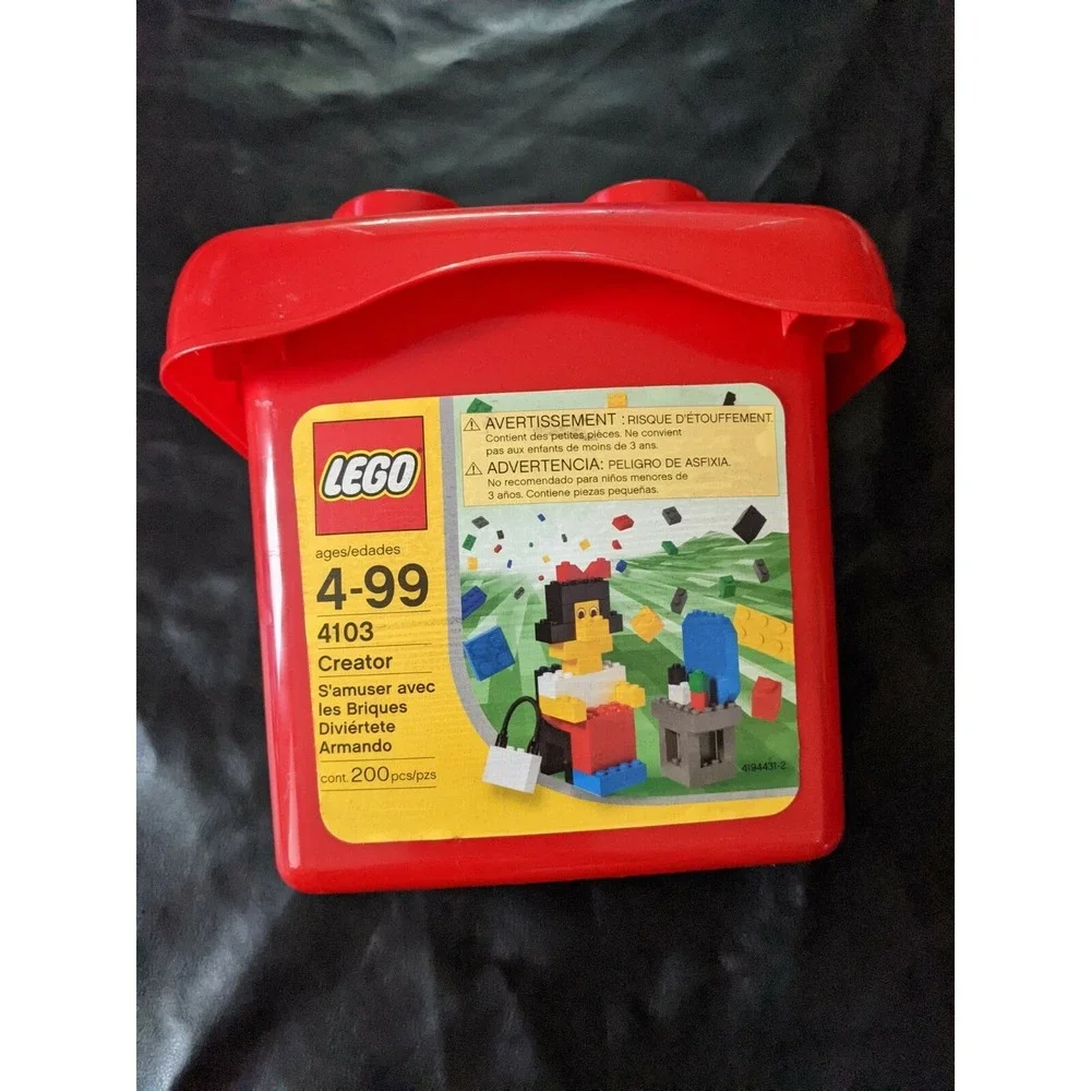 4103 Lego Creator Basic Set Fun With Bricks 200 Pieces Red Bucket Sealed NEW